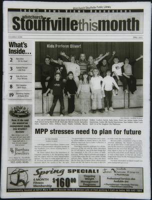 Whitchurch-Stouffville This Month (Stouffville Ontario: Star Marketing (1460912 Ontario Inc), 2001), 1 Apr 2003
