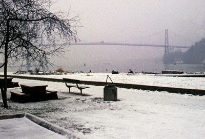 Lions Gate Bridge in Winter