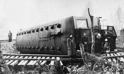 Derailed Pacific Great Eastern Train