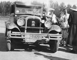 1925 Chevrolet, berry pickers and campers in West Vancouver