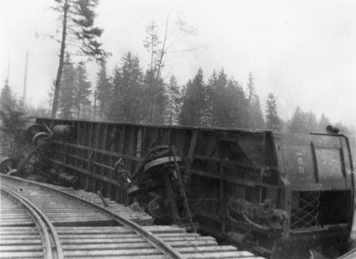 Derailed Pacific Great Eastern Train