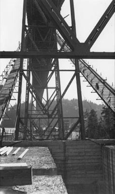 Lions Gate Bridge Under Construction