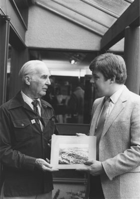 Don Mills Accepting a Book Donation