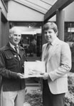 Don Mills Accepting a Book Donation