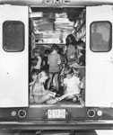 Children Crowding into the Bookmobile