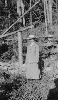 Woman standing in garden