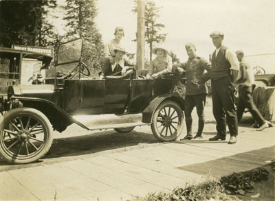 Group Standing Beside a Car at Dundarave