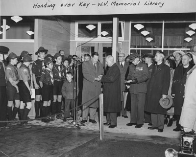 Handing Over the Key to the West Vancouver Memorial Library