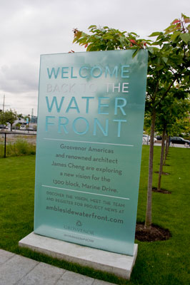 &quot;Welcome Back to Waterfront&quot; Sign