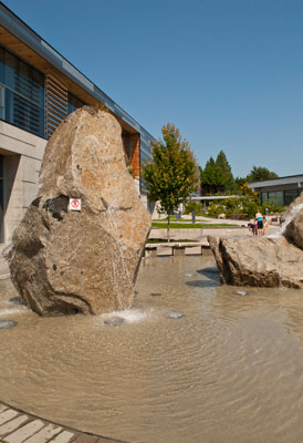 Fountain at the West Vancouver Community Centre