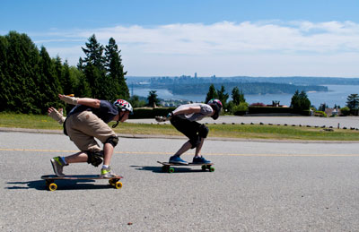 Longboarders on Westhill Drive