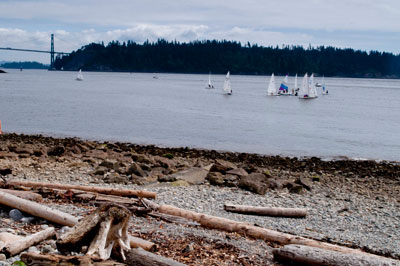 Sailboats in Burrard Inlet