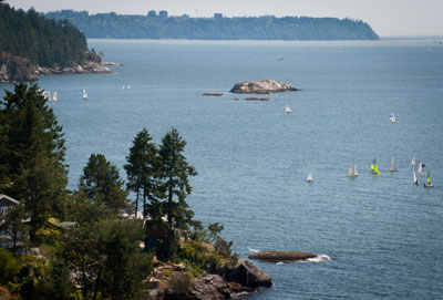 Sailboats, The Grebe Islets, & Point Grey