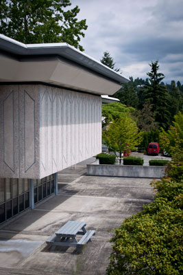 The West Vancouver Municipal Hall Courtyard