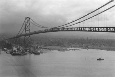 Construction of Lions Gate Bridge