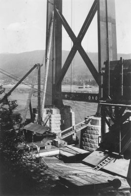 Construction of Lions Gate Bridge