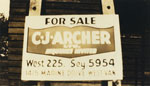 C.J. Archer For Sale Sign