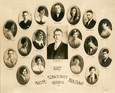 West Vancouver High School Grade XI (11) Class 1927