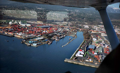 Aerial View of North Vancouver Harbour