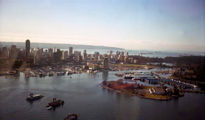 Aerial View of Vancouver Harbour & Deadman's Island