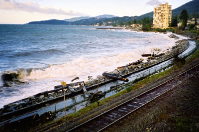 Debris on Centennial Seawalk