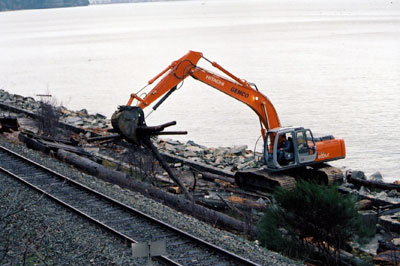 Debris on Centennial Seawalk