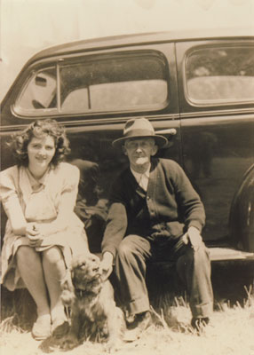 Dan Sewell seated with Edna Piper