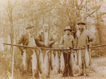 Dan Sewell with world billiard champions at a fishing weekend in Horseshoe Bay