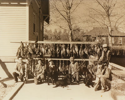 Sewell Family and friends on a hunting trip in Brooks, Alberta