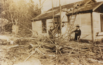 Dan Sewell & Armand Lamarre Clean up Tree