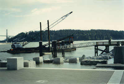 Ambleside Landing at the foot of 14th Street under construction