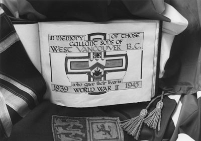 Memorial book at the West Vancouver Memorial Library