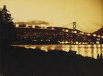 Lions Gate Bridge at night