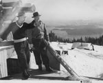 George Thompson and companion on Hollyburn Ridge