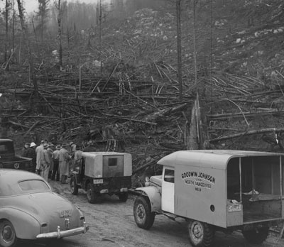 Clearing of land on Hollyburn Mountain