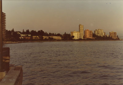 West Vancouver waterfront at sunset