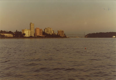 West Vancouver waterfront at sunset