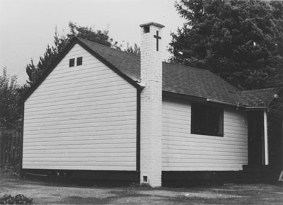 Sacristy portion of first St. Anthony's church now located behind present rectory