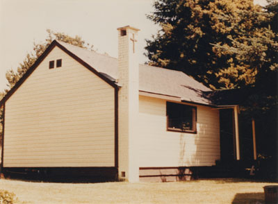 Sacristy portion of first St. Anthony's church now located behind present rectory