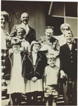 Mr. & Mrs. Wilf Gildersleeve and family outside St. Anthony's new church