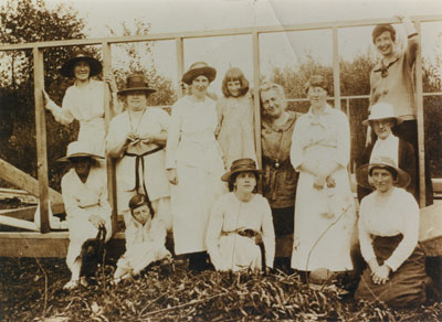 Women who helped serve meals during construction of St. Stephen's rectory