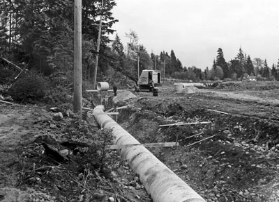 Pipe Laying During Park Royal Construction