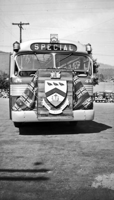 West Vancouver Bus Decorated for May Day