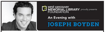 An Evening with Joseph Boyden: West Vancouver Memorial Library Foundation 2014 Fundraising event