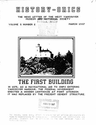 History-onics (West Vancouver, BC: West Vancouver Historical Society), 1 Mar 1987