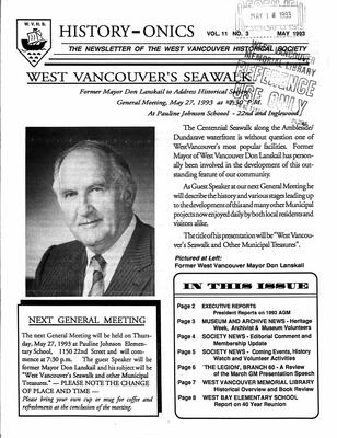 History-onics (West Vancouver, BC: West Vancouver Historical Society), 1 May 1993