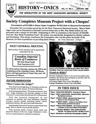 History-onics (West Vancouver, BC: West Vancouver Historical Society), 1 Jan 1995