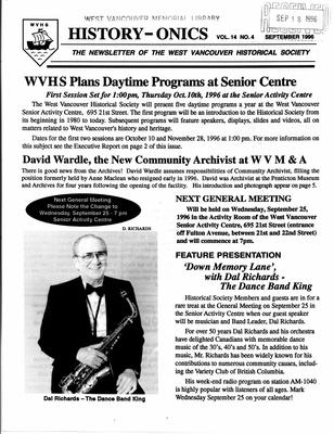 History-onics (West Vancouver, BC: West Vancouver Historical Society), 1 Sep 1996