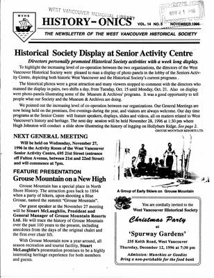 History-onics (West Vancouver, BC: West Vancouver Historical Society), 1 Nov 1996