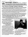 History-onics (West Vancouver, BC: West Vancouver Historical Society), 1  1997